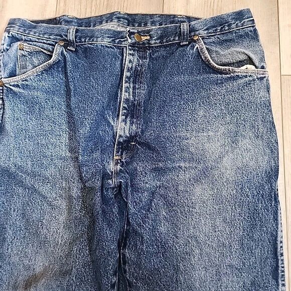 Wrangler 96501MR Regular Fit Denim Blue Jeans Mens Size 42W 30L - Picture 2 of 8